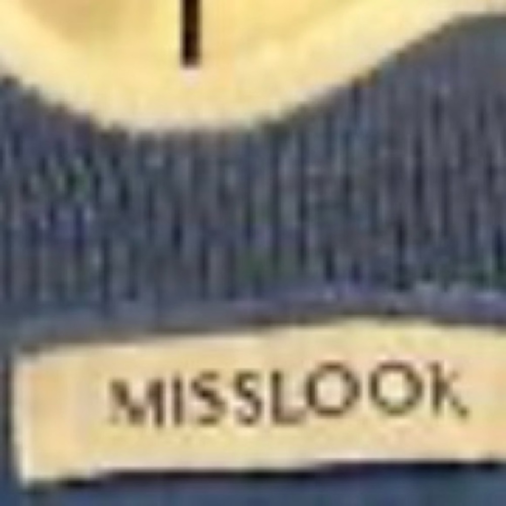 Misslook Blue Women's Sweater with White Wavy Trim - Picture 2 of 4